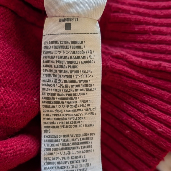 Hollister Red Varsity Button-Up Cardigan Letterman Sweater M Athletic Y2k - Picture 5 of 5